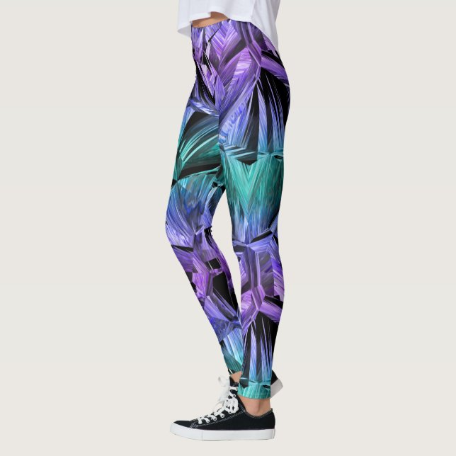 virtuell verklighet, mörk kristallgradient : leggings (Vänster)