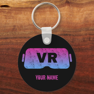 Virtuell verklighet VR Vintage Gamer Video Glasses Nyckelring