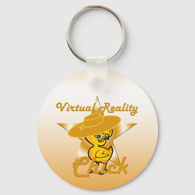 Virtuell verklighets-Chick nr 10 Nyckelring (Framsida)