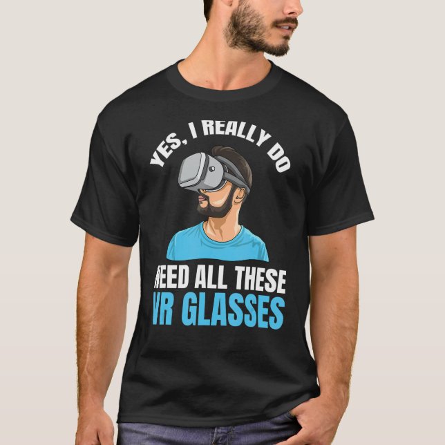Virtuell verklighetsspelsoffert för en VR Player 1 T Shirt (Framsida)