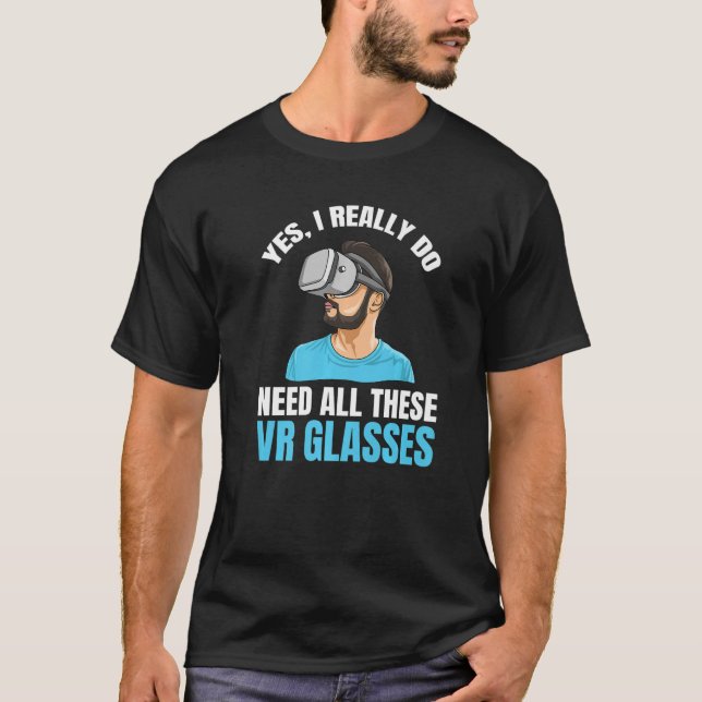 Virtuell verklighetsspelsoffert för en VR-spelare T Shirt (Framsida)