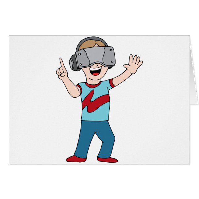 Virtuell verklighetvideoGamer Hälsningskort (Framsidan Horizontal)
