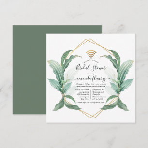 Virtuell visning för geometrisk Grey Inbjudningar