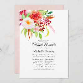 Virtuell visningsprogram för vintage Rustic Charm Inbjudningar