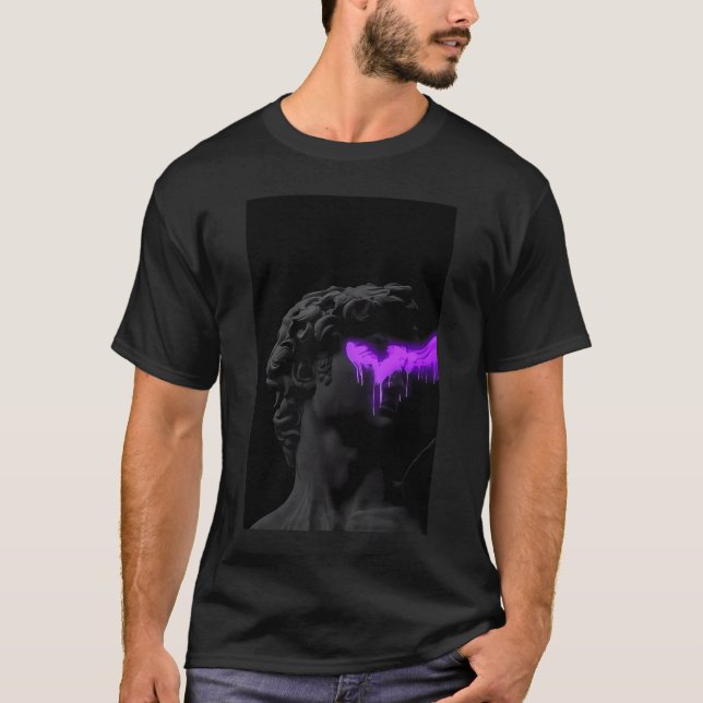 Virtuell Vogue: Cyber Streetwear Elegance T Shirt (Framsida)
