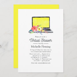 Virtuella babyskor för sommarBlommigt Inbjudningar