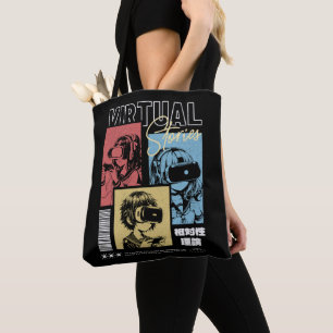 Virtuella berättelser Retro Anime VR Gaming Tygkasse