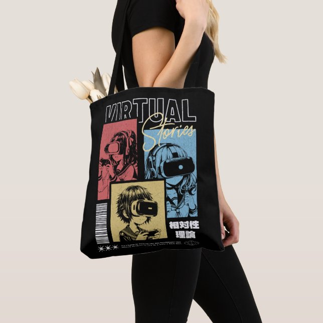 Virtuella berättelser Retro Anime VR Gaming Tygkasse (Närbild)