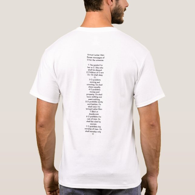 Virtuella Brev Man T Shirt (Baksida)