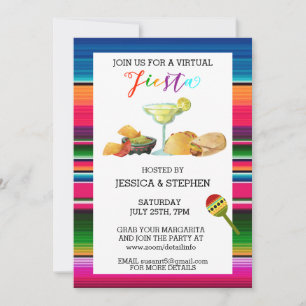 Virtuella Fiesta Party Cinco De Mayo Inbjudningar