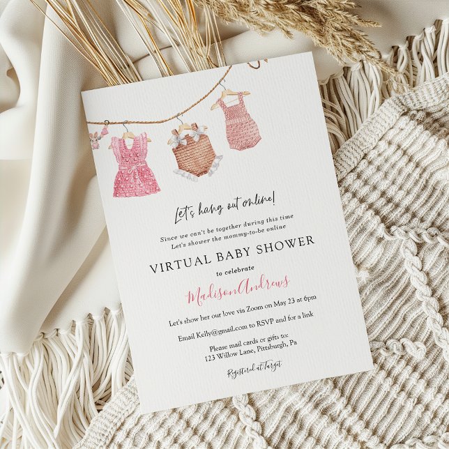 Virtuella Flicka Shower Inbjudningar (Skapare uppladdad)