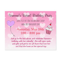Virtuella Födelsedagsfest inbjudan