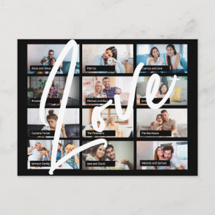 Virtuella online-bästa vänner anpassade 12 fotokär vykort