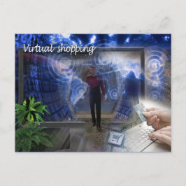 Virtuella shoppingvagn vykort