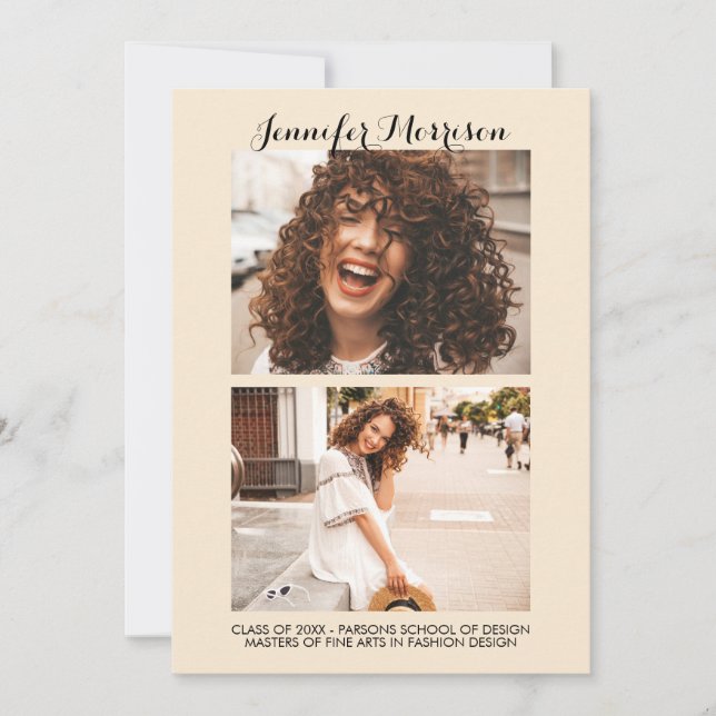 Virtuella Studenten Golden Party Inbjudningar (Framsida)