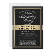 Virtuella vid födelsedag Svarta Guld och Vita Part