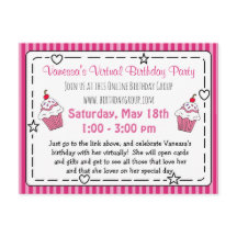 Virtuella Whimscial Födelsedagsfest inbjudan