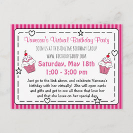 Virtuella Whimscial Födelsedagsfest inbjudan