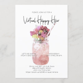 Virtuellare Cocktail-Social Avstånd Lycklig-timmar Inbjudningar