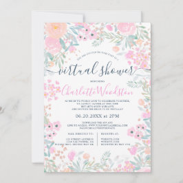 virtuellare dusch för pastellfärgsknapp för blommi inbjudningar