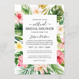 Virtuellare Möhippa för tropisk Blommigt i vattenf Inbjudningar