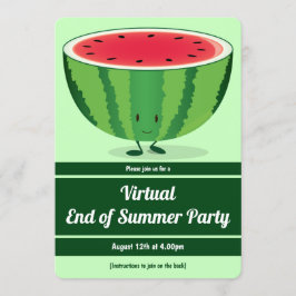 Virtuellare Slut på Grönten vid sommaren Party Vit Inbjudningar