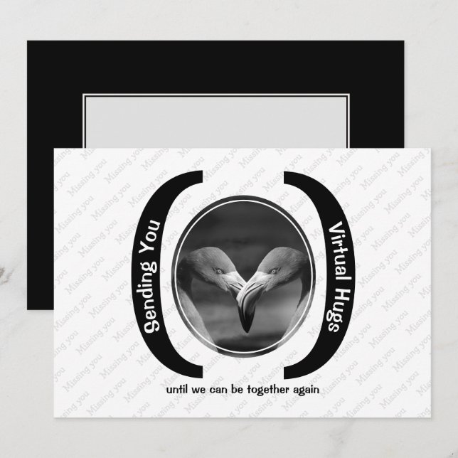 VIRTUELLT HUGS Anpassningsbar MONO-foto saknas Dit (Fram/baksida)