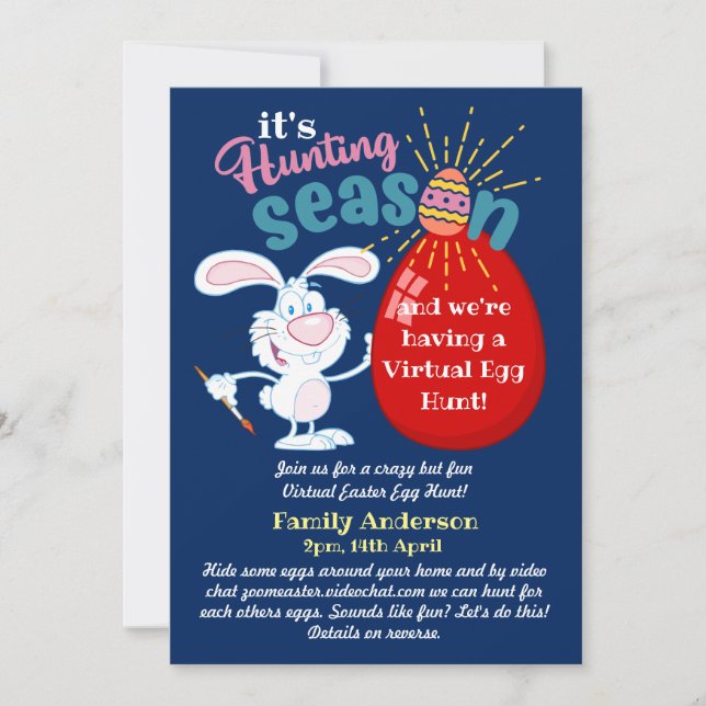 Virtuellt Påskägg Hunt! Inbjudningar till Chatta a (Framsida)