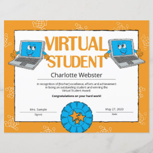 Virtuellt studentcertifikat för prestation PDF