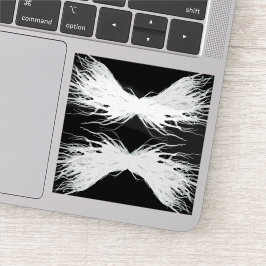 Virtues Abstract White Wings Alcohol Ink Art Klistermärken