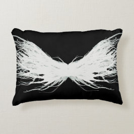 Virtues Abstract White Wings Alcohol Ink Art Prydnadskudde