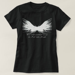 Virtues Abstract White Wings Alcohol Ink Art T Shirt