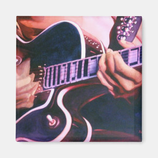 "Virtuoso" Guitar Player Watercolor Magnet