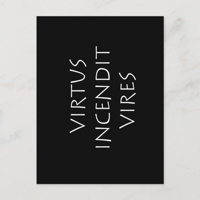 Virtus incendit vires vykort (Framsida)