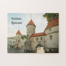 Viru gamla stadens portar, Tallinn Estland resebil Pussel