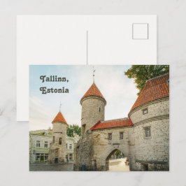 Viru gamla stadens portar, Tallinn Estland resebil Vykort