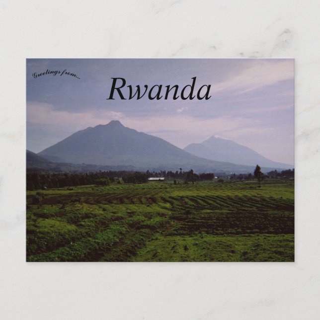 Virunga-bergen i Rwanda Vykort (Framsida)