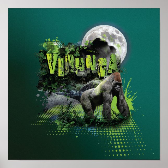 Virunga Mountain Gorilla Poster (Framsidan)