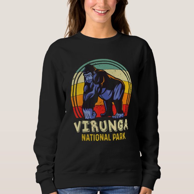 Virunga National Park Congo Safari Gorilla Africa  T Shirt (Framsida)