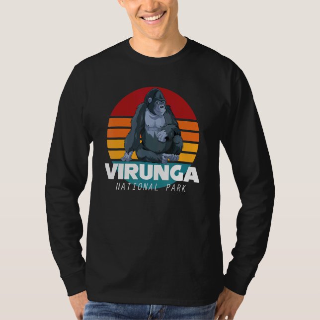 Virunga National Park Safari Gorilla Souvenir Afri T Shirt (Framsida)
