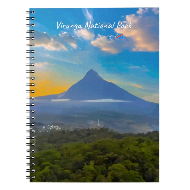 Virunga nationalpark, DR Kongo - Vulkan Anteckningsbok (Framsidan)