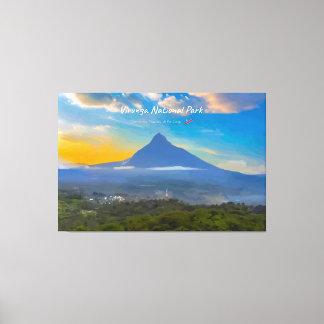 Virunga nationalpark, DR Kongo - Vulkan Canvastryck