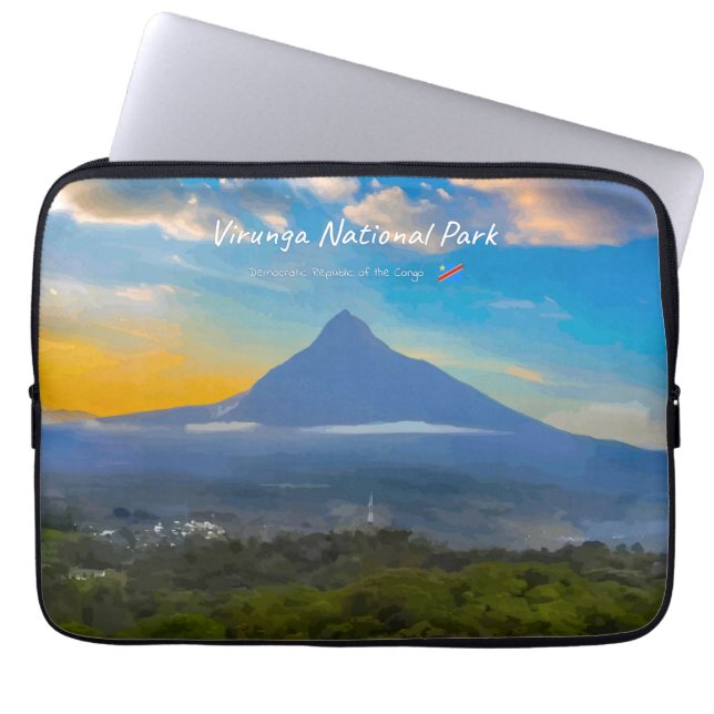 Virunga nationalpark, DR Kongo - Vulkan Laptop Fodral (Framsidan)