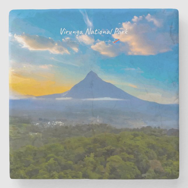 Virunga nationalpark, DR Kongo - Vulkan Stenunderlägg (Framsidan)