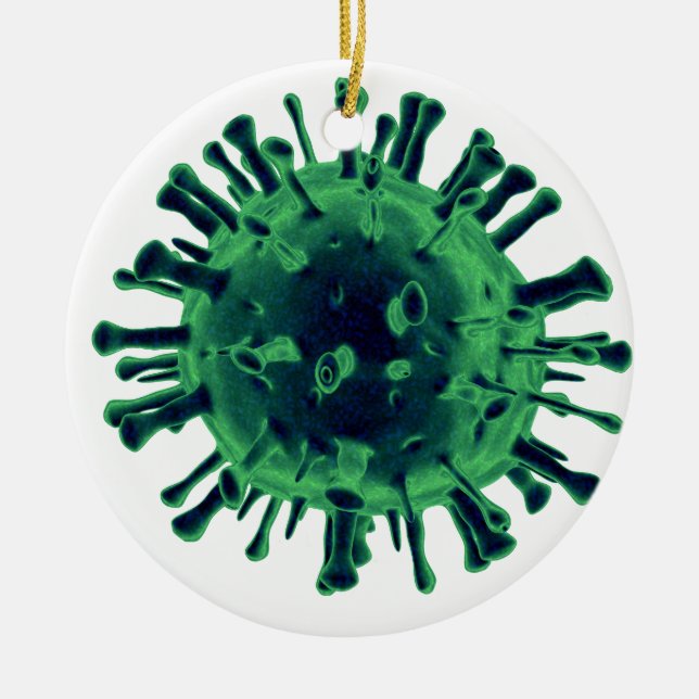 Virus Julgransprydnad Keramik (Framsidan)