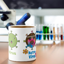 Virus och Retro Virus Funny Kaffemugg
