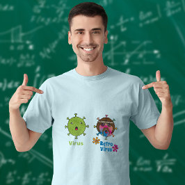 Virus och Retro Virus Funny T Shirt