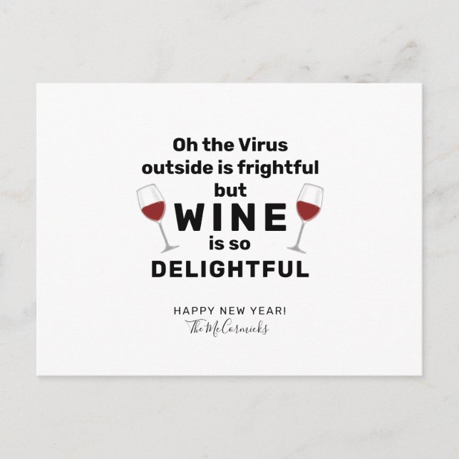 Virus utomsida är en trevlig fin julpun helg vykort (Framsida)