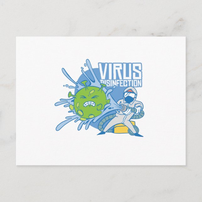 Virusdesinfektion Vykort (Framsida)