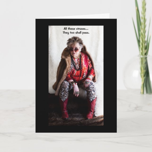 Viruset kan passera som humorkortet för njursten kort (Framsida)